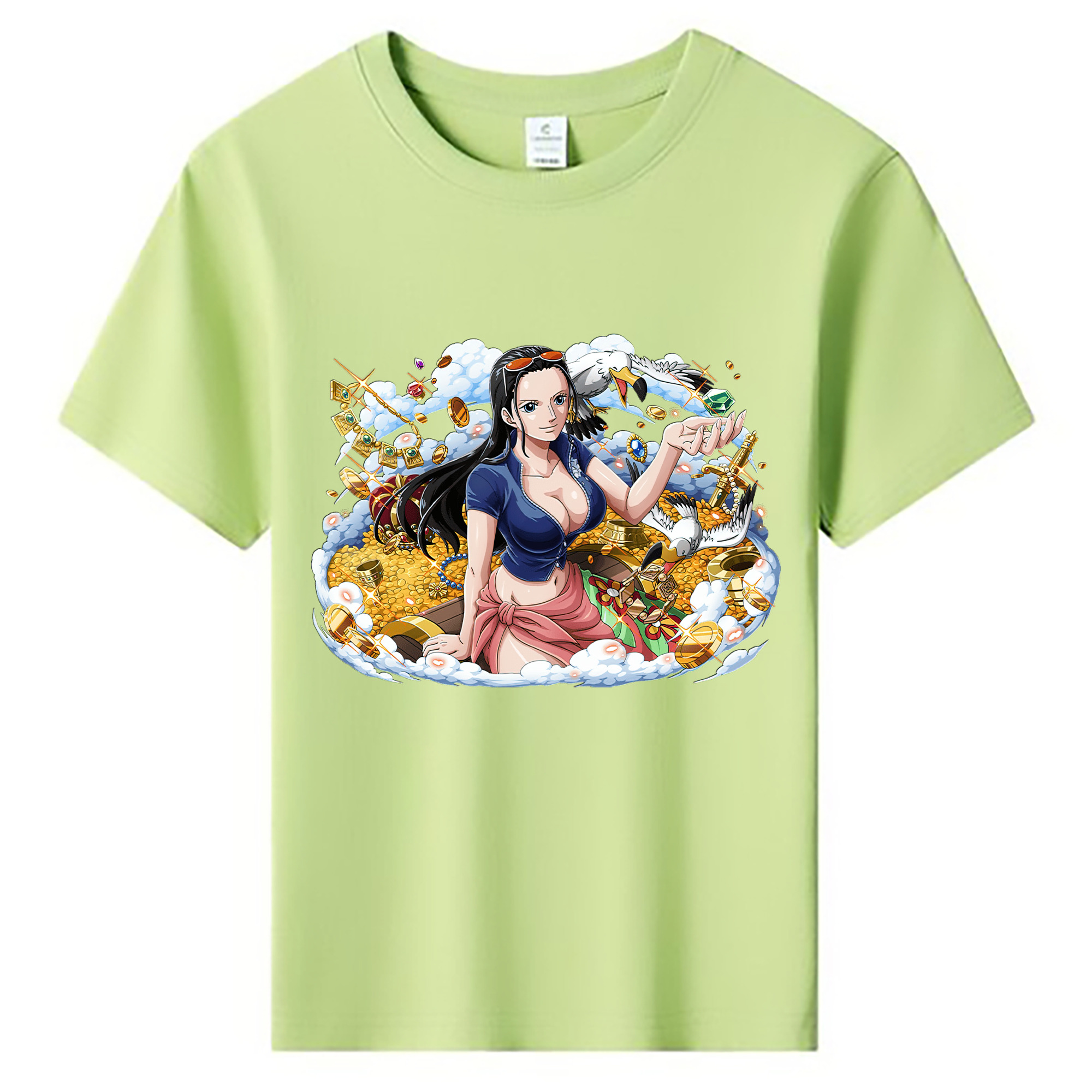 ワンピース ニコ・ロビン ONE PIECE Nico Robin 綿100％キッズTシャツ（フロントプリント）